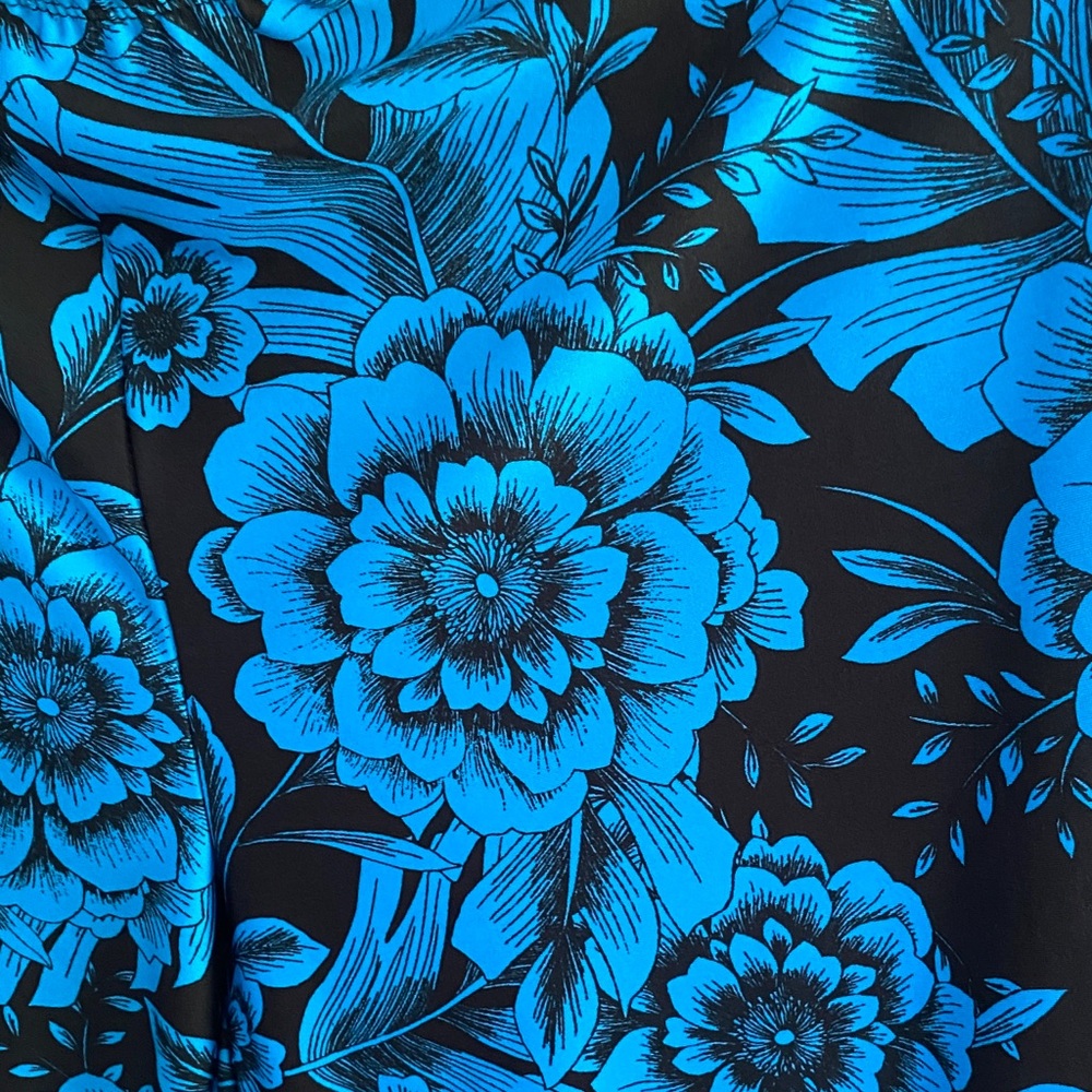 Sunny Leigh Blue and Black Floral Pants - Picture 3 of 4